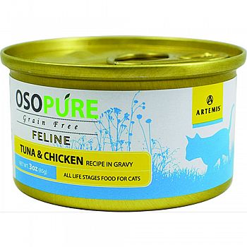 Osopure Grain Free Feline Formula TUNA/CHICKEN 3 OUNCE (Case of 24)