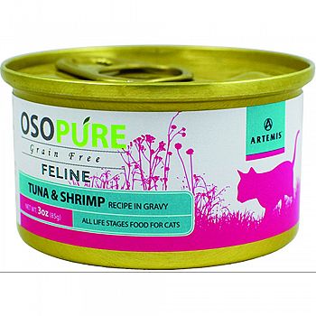 Osopure Grain Free Feline Formula TUNA/SHRIMP 3 OUNCE (Case of 24)