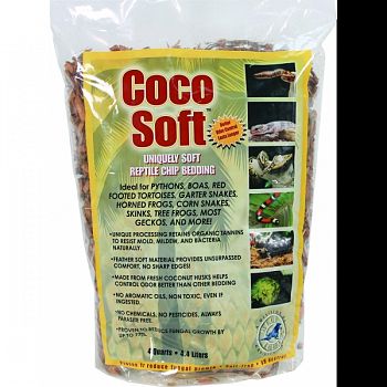 Coco Soft Reptile Fine Chip Bedding NATURAL 4 QUART