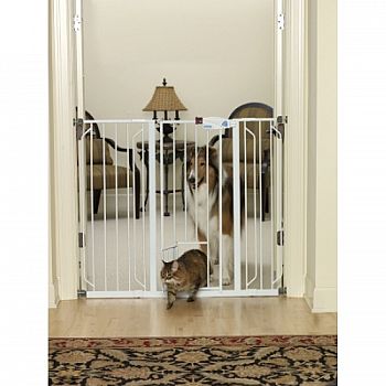 Extra Tall Walk-thru Gate With Pet Door