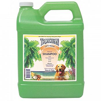 Tropiclean Neem Dog Citrus Shampoo - 1 gallon.