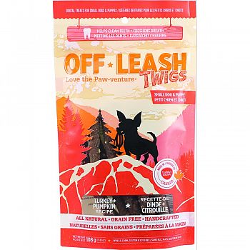 Off Leash Dental Stix For Small Dogs And Puppies TURKEY PUMPKIN 3.81 OUNCE