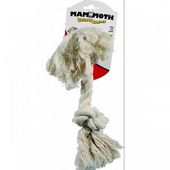 Flossy Chews Cotton Rope Bone Dog Toy WHITE 14 IN/LARGE