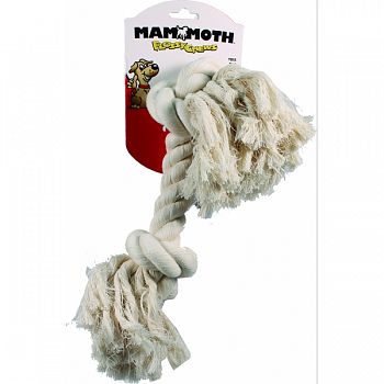 Flossy Chews Cotton Rope Bone Dog Toy WHITE 16 IN/XLARGE