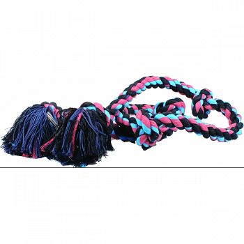 Flossy Chews Color 5 Knot Super Rope Tug Dog Toy MULTICOLORED 72 INCH/XXLARGE