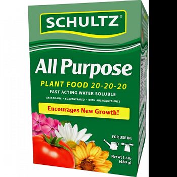 Water Soluble All Purpose Plant Food 20-20-20  1.5 LB (Case of 6)
