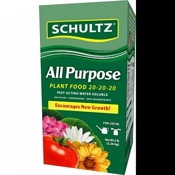 Water Soluble All Purpose Plant Food 20-20-20  5 LB (Case of 6)