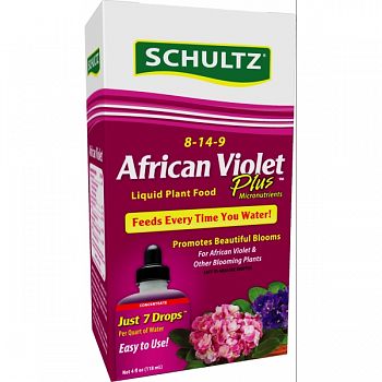 African Violet Plus Liquid Plant Food 8-14-9  4 OZ (Case of 12)
