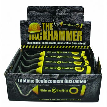 The Jackhammer Ultimate Hoof Pick Display YELLOW 8X1.25X 7/8 IN
