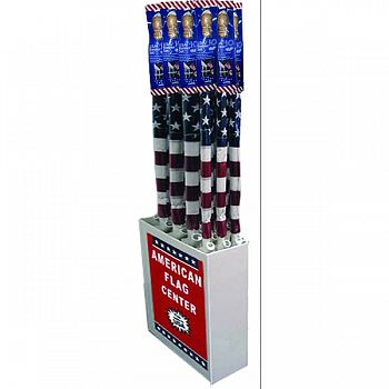 Usa Flag With Wooden Pole Display  5 FOOT/12 PIECE