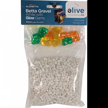 Betta Gravel With Glow Gems WHITE 