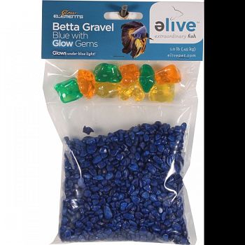 Betta Gravel With Glow Gems BLUE 