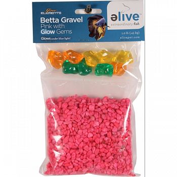 Betta Gravel With Glow Gems PINK 