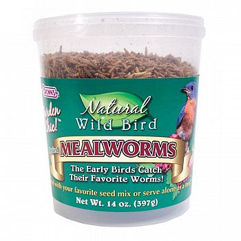 Natural Wild Bird Food Dried Mealworms - 14 oz.