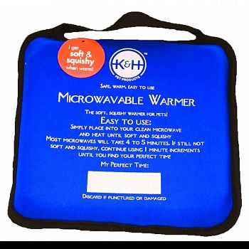 Microwavable Pet Bed Warmer BLUE 9X9 IN