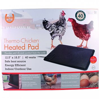 Thermo-chicken Heated Pad BLACK 12.5X18.5 INCH