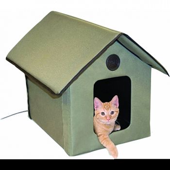 Outdoor Heated Kitty House OLIVE 22  X 18  17 