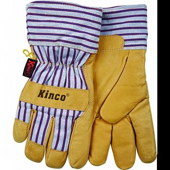 Lined Grain Pigskin Glove TAN/BLUE/RED EXTRA LARGE (Case of 6)