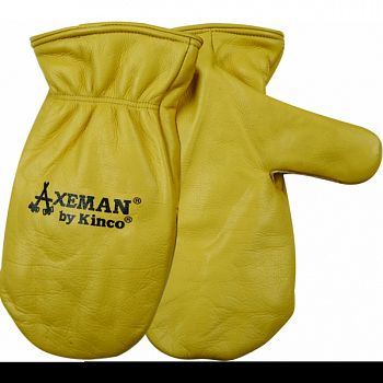 Axeman Lined Leather Mitt TAN LARGE (Case of 6)