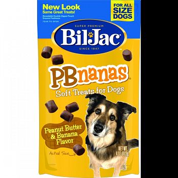 Bil-jac Peanut Butter Nana Treats For Dogs  4 OZ (Case of 10)