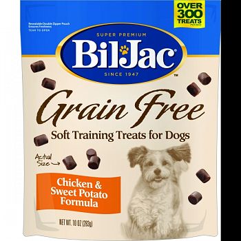 Bil-jac Grain Free Soft Training Treats For Dogs CHICKEN/SWT POT 10 OZ (Case of 8)