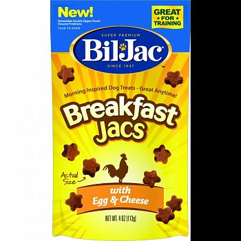 Bil-jac Breakfast Jacs Dog Treats EGG/CHEESE 4 OZ (Case of 10)