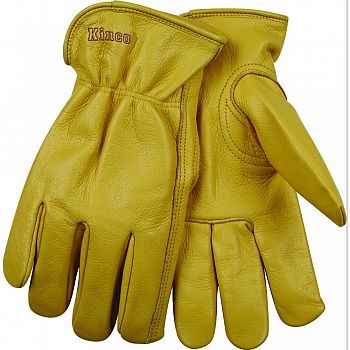 Unlined Grain Cowhide Driver Glove TAN LARGE (Case of 6)