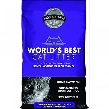 Worlds Best Cat Litter Multiple Cat Formula LAVENDER 14 POUND (Case of 3)