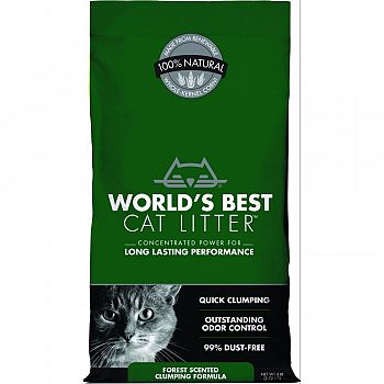 Worlds Best Cat Litter Clumping Formula FOREST SCENT 6 POUND (Case of 5)