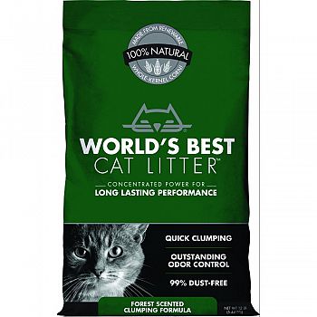 Worlds Best Cat Litter Clumping Formula FOREST SCENT 12 POUND (Case of 3)