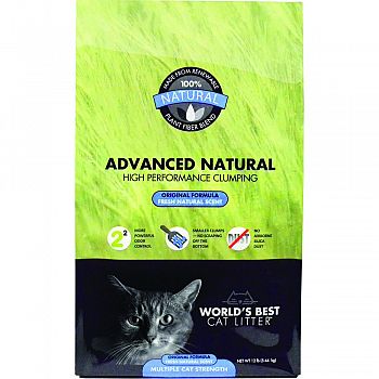 Worlds Best Cat Litter Advanced Natural Original  12 POUND (Case of 3)