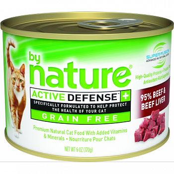 By Nature Grain Free 95% Canned Cat Food BEEF/BEEF LIVER 6 OZ (Case of 24)