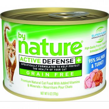 By Nature Grain Free 95% Canned Cat Food SALMON/TURKEY 6 OZ (Case of 24)