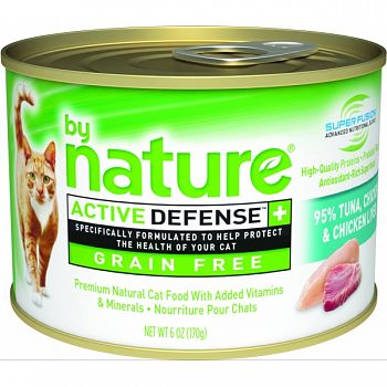 By Nature Grain Free 95% Canned Cat Food TUNA/CHICKEN/CH 6 OZ (Case of 24)
