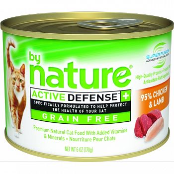 By Nature Grain Free 95% Canned Cat Food CHICKEN/LAMB 6 OZ (Case of 24)