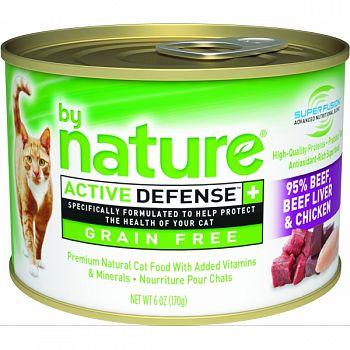 By Nature Grain Free 95% Canned Cat Food BEEF/BEEF LIVER 6 OZ (Case of 24)