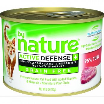 By Nature Grain Free 95% Canned Cat Food TUNA 6 OZ (Case of 24)