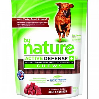 By Nature Active Defense + Dog Chews BEEF/VENISON 5 OZ