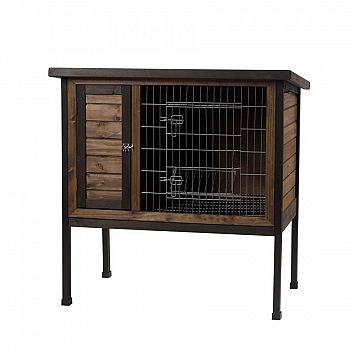 Wood Outdoor 1-Story Rabbit Hutch - 36 in.