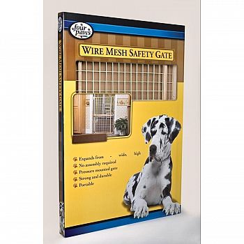 Wire Mesh Dog Gate - Adjustable - 26-42 Inch