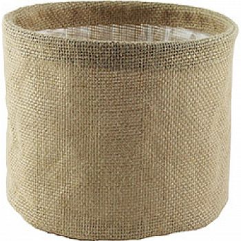 Round Burlap Planter With Sewn-in Liner (Case of 24)