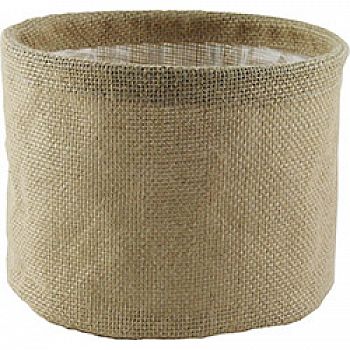 Round Burlap Planter With Sewn-in Liner (Case of 24)