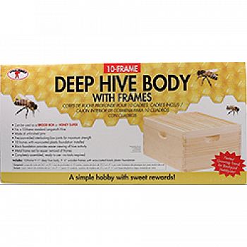 10 Frame Deep Bee Hive Body With Frames