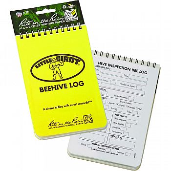 Little Giant Bee Hive Log Book (Case of 6)