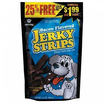 Bacon Flavored Jerky Strips  (Case of 10)