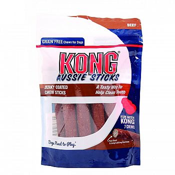 Kong Aussie Sticks Dogs Treat - Beef / 7 pk.