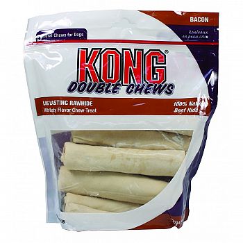 Kong Double Chews Rawhide Retriever Roll Bacon