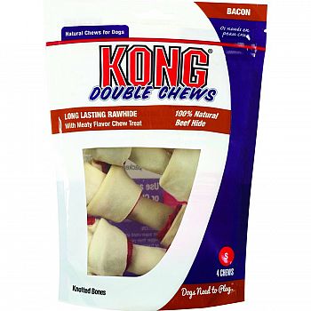 Kong Double Chews Rawhide Bacon