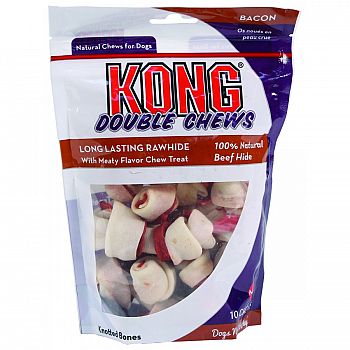 Kong Double Chews Rawhide Bacon
