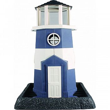 Village Collection Nautical Lighthouse Birdfeeder BLUE/WHITE LARGE